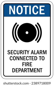 Fire alarm sign and labels