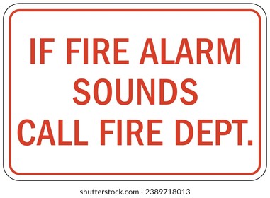 Fire alarm sign and labels