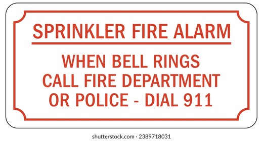 Fire alarm sign and labels