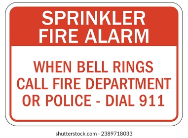 Fire alarm sign and labels
