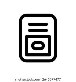 Fire alarm strobe. Editable stroke vector icon.