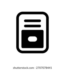 Fire alarm strobe. Outlined stroke vector icon with black-filled details.