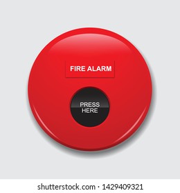 Fire alarm switch vector illustration.