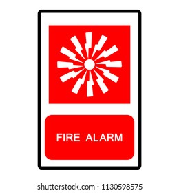 Fire Alarm Symbol Sign, Vector Illustration, Isolate On White Background Label. EPS10