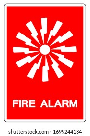 Fire Alarm Symbol Sign, Vector Illustration, Isolate On White Background Label. EPS10 