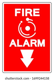 Fire Alarm Symbol Sign, Vector Illustration, Isolate On White Background Label. EPS10 