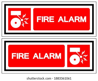 Fire Alarm Symbol Sign, Vector Illustration, Isolate On White Background Label. EPS10