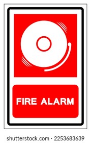 Fire Alarm Symbol Sign, Vector Illustration, Isolate On White Background Label. EPS10