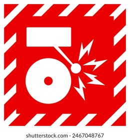 Fire Alarm Symbol Sign, Vector Illustration, Isolate On White Background Label. EPS10