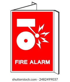 Símbolo De Alarma De Incendio, Ilustración vectorial, Aislado Sobre Fondo Blanco. EPS10