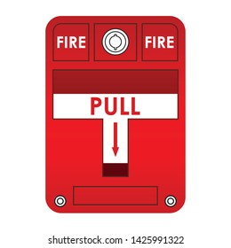 fire alarm system. Fire equipment. Vector illustration in flat style