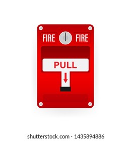 Fire Alarm System. Fire Equipment. Vector Stock Illustration