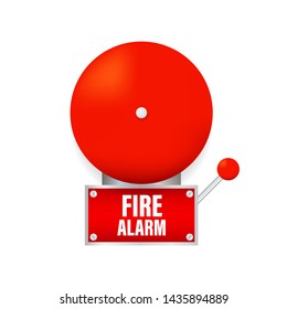Fire alarm system. Fire equipment. Vector stock illustration