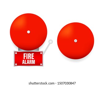Fire alarm system. Fire equipment. Vector illustration