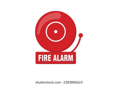 Fire alarm system. Fire equipment. Vector illustration in flat style
