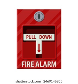 Fire alarm system. Fire equipment. Vector illustration in flat style