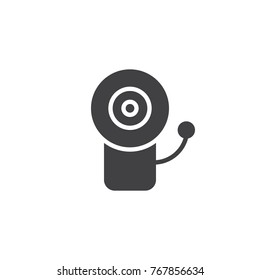 Fire alarm system icon vector, filled flat sign, solid pictogram isolated on white. Ringing alarm bell symbol, logo illustration.
