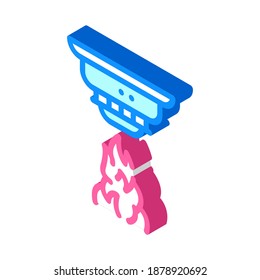 fire alarm system isometric icon vector. fire alarm system sign. isolated symbol illustration