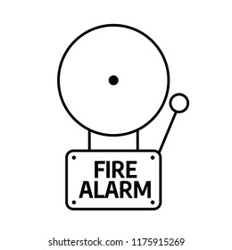 Fire alarm system. Red alarm vector illustration