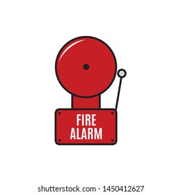 Fire alarm system. Red alarm vector. Fire alarm icon