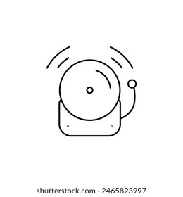 fire alarm thin outline icon vector design good for website and mobile app