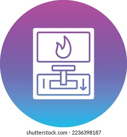Icono vector de alarma de incendio. Se puede usar para imprimir, móviles y aplicaciones web.