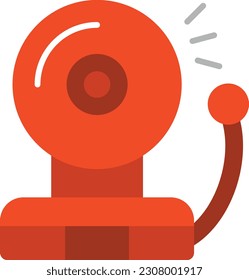 Icono vector de alarma de incendio. Se puede usar para imprimir, móviles y aplicaciones web.
