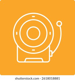 Icono de Vector de alarma de incendio. Se puede utilizar para aplicaciones de impresión, móviles y de Web.