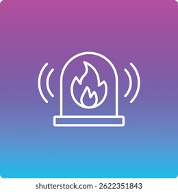 Ícone de vetor do Alarme de incêndio. Pode ser usado para impressão, aplicativos móveis e da Web.