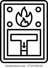 Icono de Vector de alarma de incendio. Se puede utilizar para aplicaciones de impresión, móviles y de Web.