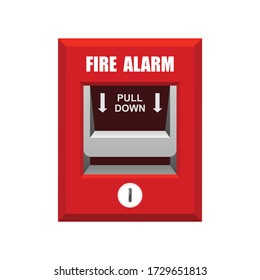 Fire Alarm Vector Illustration Isolated On White Background