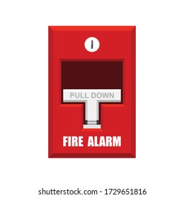 Fire Alarm Vector Illustration Isolated On White Background