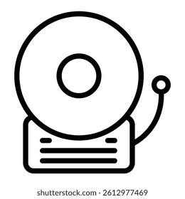 Fire Alarm Vector Line Icon Design