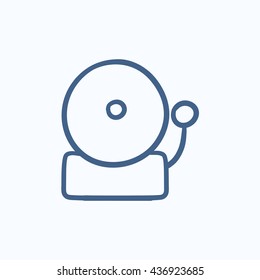 Fire alarm vector sketch icon isolated on background. Hand drawn Fire alarm icon. Fire alarm sketch icon for infographic, website or app.