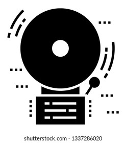 Fire alert, glyph vector icon, 