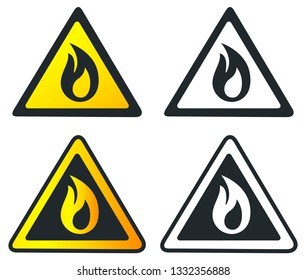 Fire Alert Inflammable Icon as EPS 10 File