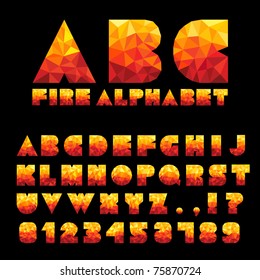 Fire Alphabet With Numbers