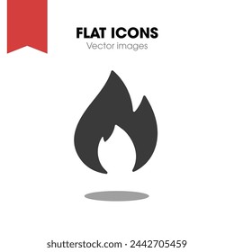 fire alt Icon. Flat style design isolated on white background. Vector illustration
