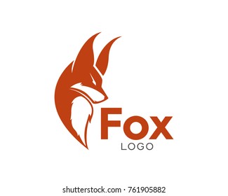 Fox Fire Spirit Wake Logo Stock Vector (Royalty Free) 1107433070