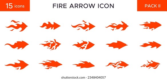 fire arrow icon pack - blazing fire arrow icon