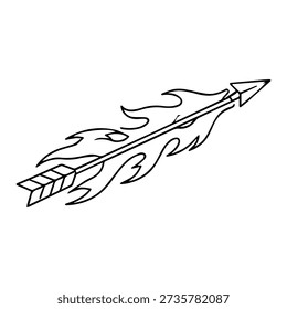 fire arrow line icon vector on a white background
Vector line icon