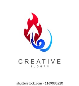 fire arrow logo template