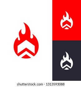 Fire Arrow Logo Template Inspiration
