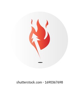 Fire arrow symbol illustration. vector