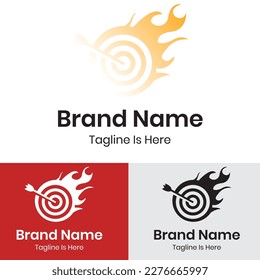 Flecha de fuego con diseño de logotipo de destino