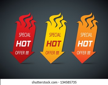 fire arrows offer icons eps10 illustration