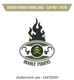 fire art label pirate