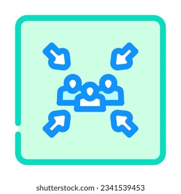 fire assembly point emergency color icon vector. fire assembly point emergency sign. isolated symbol illustration