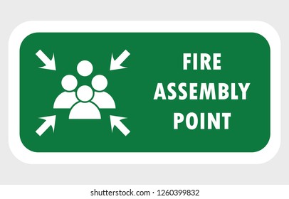 Fire Assembly Point Icon Stock Vector (Royalty Free) 1260399832 ...