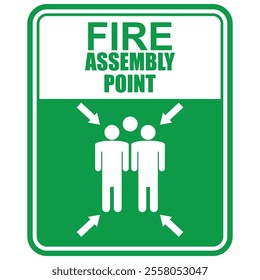 Fire Assembly point, sign vector